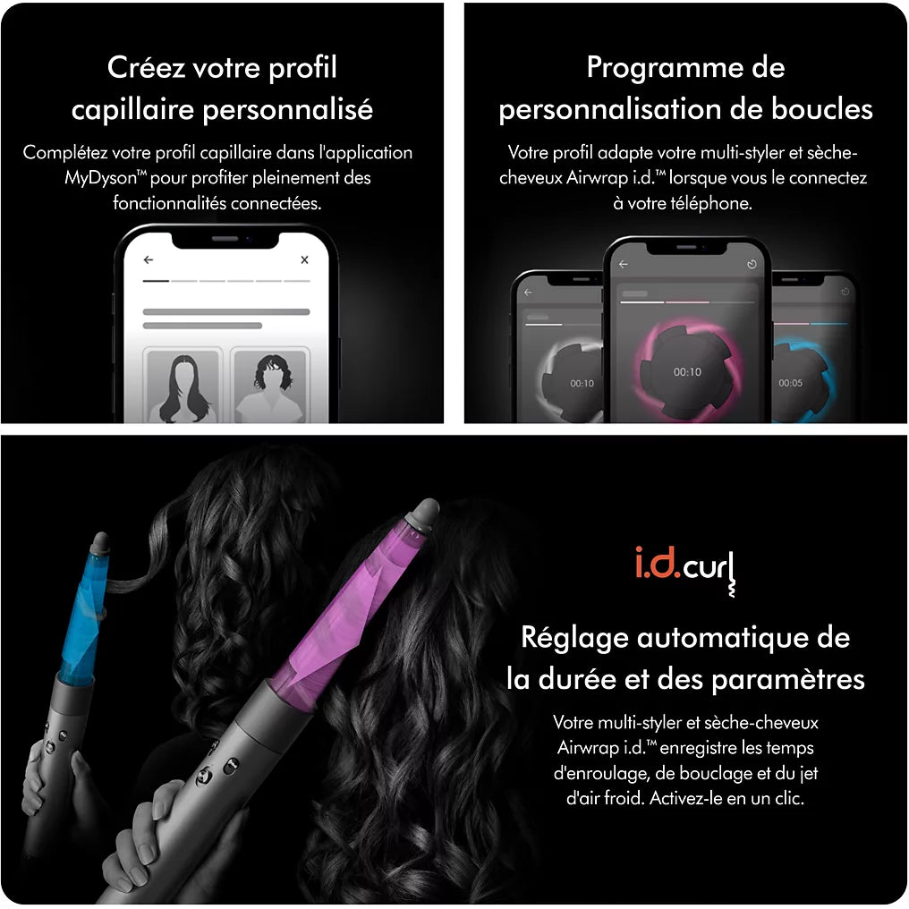 Dyson Airwrap i.d.™ - cheveux bouclés à frisés (Patine Céramique/Topaze)